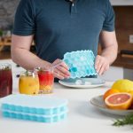 1 Pcs Honeycomb Ice Cube Trays Ice Maker Silicone ice cube tray with lids Food Grade 40 Cavity