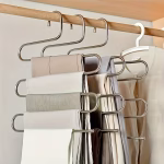 Stainless Steel Metal S-Shape 5 Layers Trouser Pants Saree Hanger - Image 3