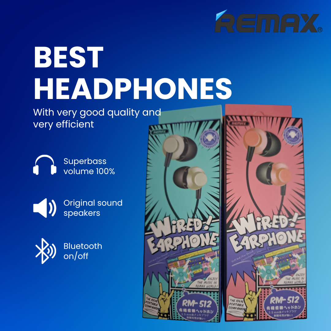 School Backpack (1) REMAX RM 512 High Performance Wired In Ear Earphone Stereo with Mic, 3.5mm Jack - Image 1