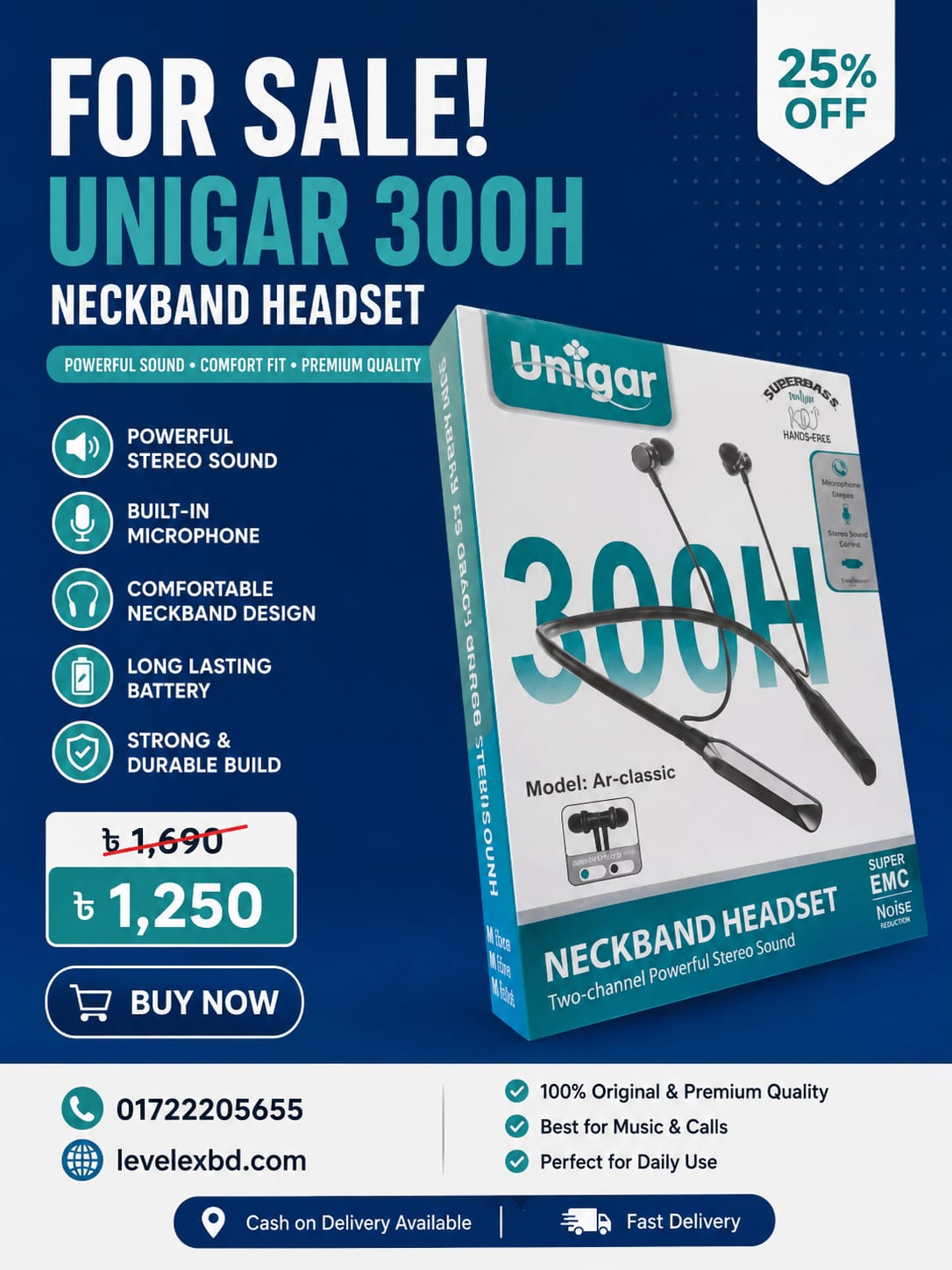 WhatsApp Image 2026-06-07 at 2.35.29 PM Unigar 300H Original 100% Premium Quality Neckband - Image 1