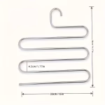 Stainless Steel Metal S-Shape 5 Layers Trouser Pants Saree Hanger - Image 4