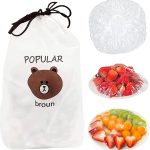 100Pcs Disposable Plastic Wrap Food Cover
