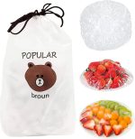100Pcs Disposable Plastic Wrap Food Cover