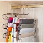 Stainless Steel Metal S-Shape 5 Layers Trouser Pants Saree Hanger