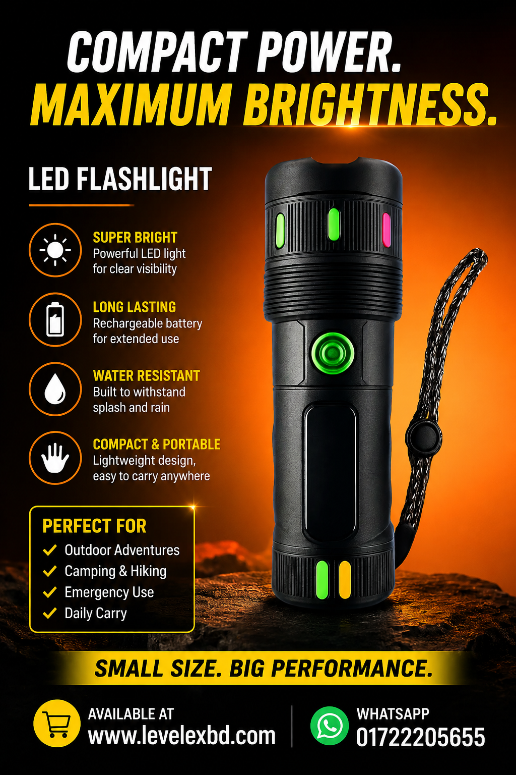ChatGPT Image Jun 2, 2026, 09_35_36 PM High Power Super Bright Flashlight 20000Mah Battery Led Torch Light With Power Bank Made In Japan - Image 1